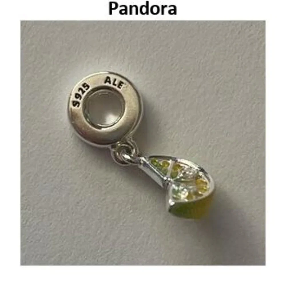 Authentic Pandora Lemon Slice Sparkling Fruit Dangle Charm